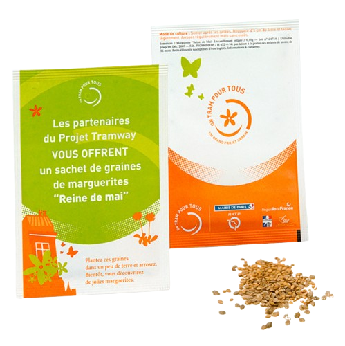 Sachet de graines bio 76x110 mm - Made in France