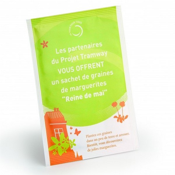 Sachet de graines bio 76x110 mm - Made in France - 2