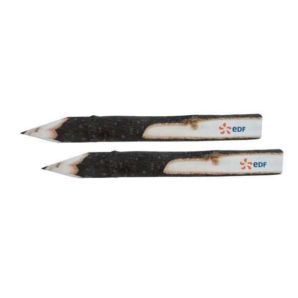 Crayon en bois brut mine graphite ou mine bille -