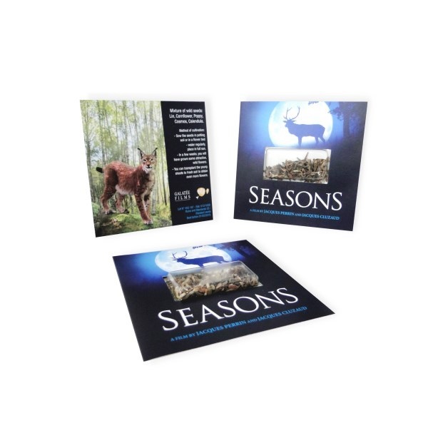 Carte personnalisable 10x10cm avec capsule de graines -