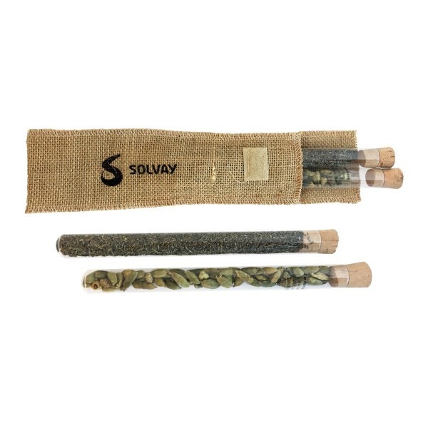 Etui dégustation épices et pochon toile de jute