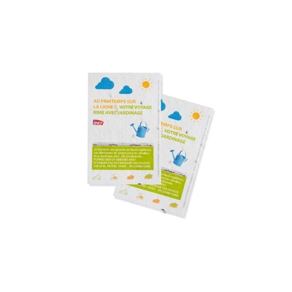 Carte de visite ensemencée à planter (5.5 x 8.5 cm) -