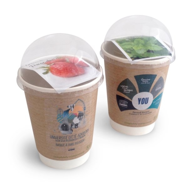 Smoothie à graines en bioplastique compostable