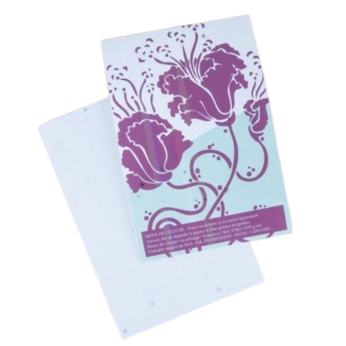 Carte en papier ensemencée - Encre végétale