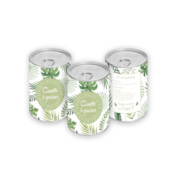 Canette à graines - personnalisation intégrale