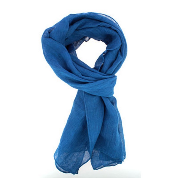Foulard en coton et lin avec pochon en coton - 2