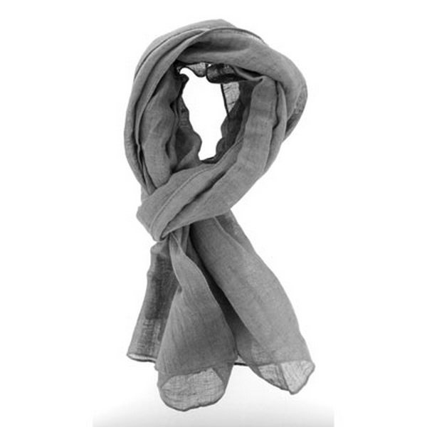 Foulard en coton et lin avec pochon en coton - 3