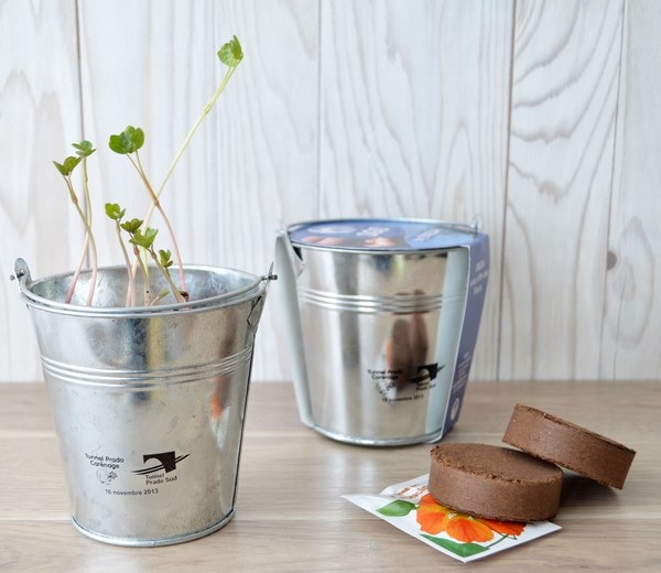 Kit de plantation pot Zinc 10 cm de diamètre -