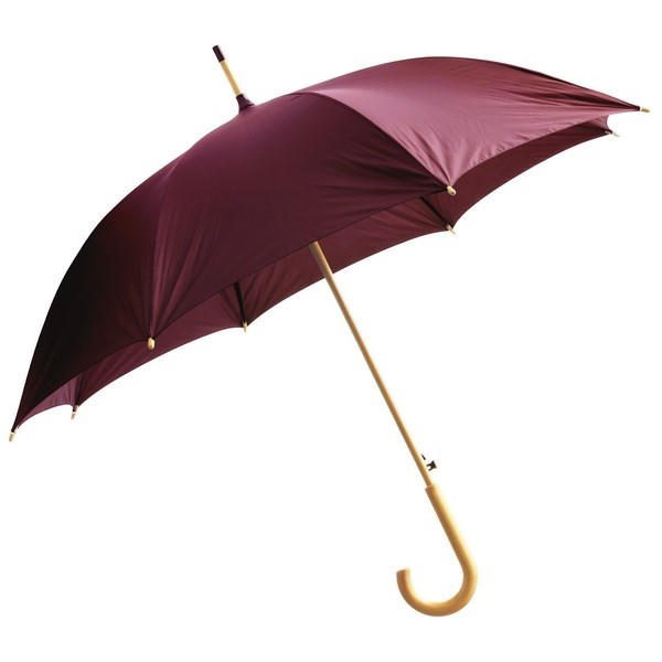 Parapluie en RPET avec manche canne en bois -