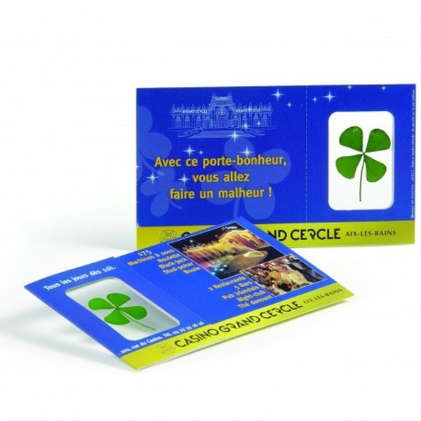 Carte trèfle porte-bonheur - Made in France -