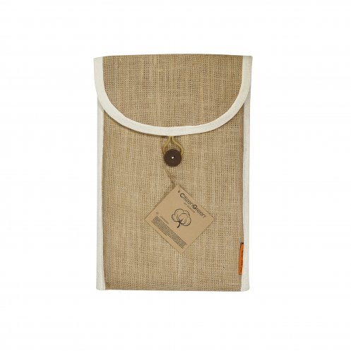 Tablier en coton biologique pochon en jute - 3