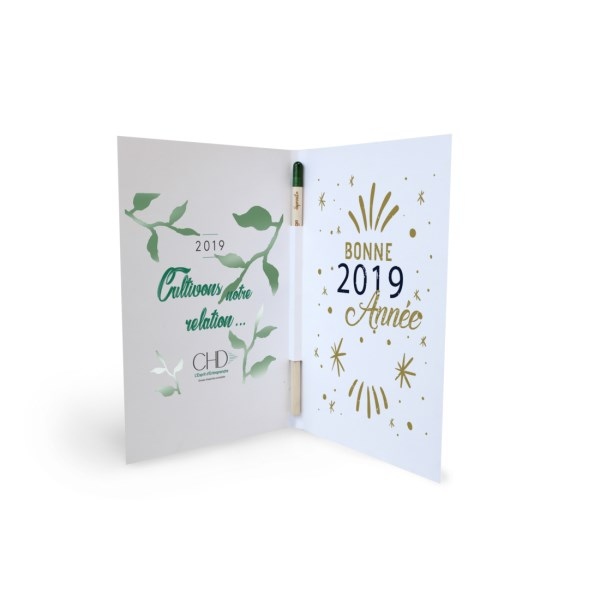 Carte Prestige avec 1 Crayon à graines