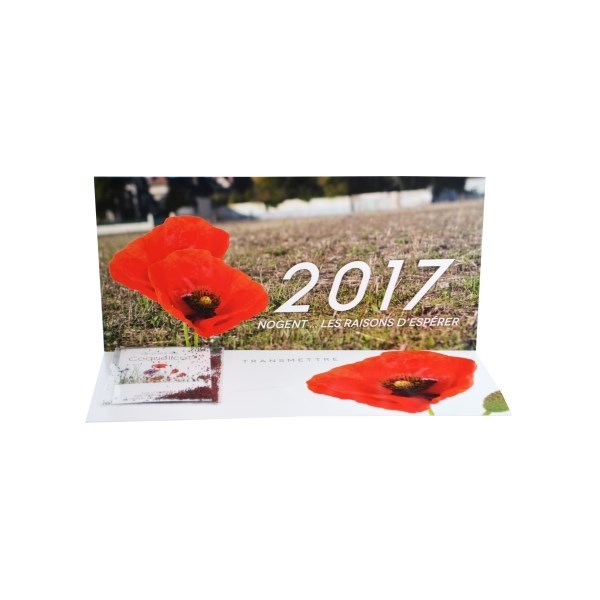 Carte 3 volets avec sachet de graines