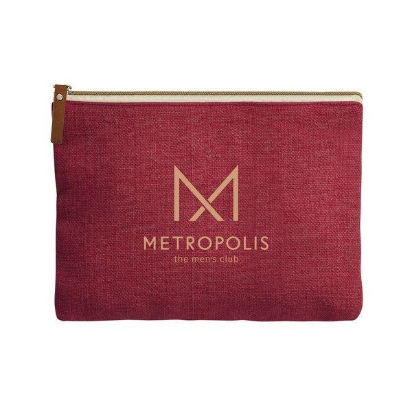 Trousse de voyage/cosmétique en jute -