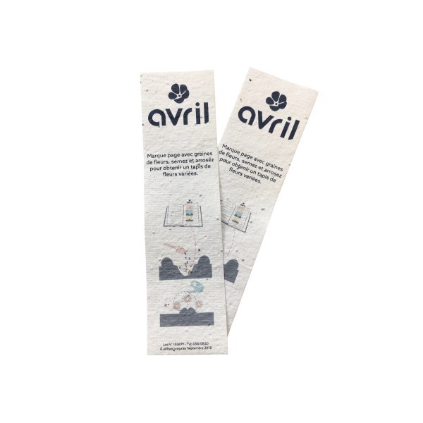 Marque-page ensemencé de graines de fleurs à planter -