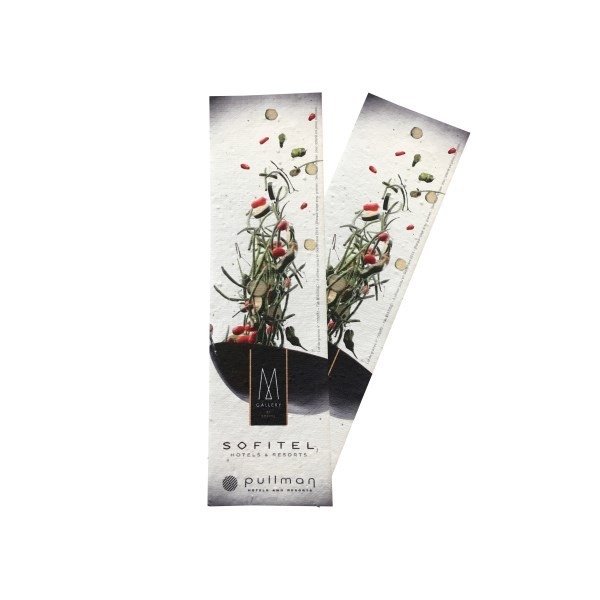 Marque-page ensemencé de graines de fleurs à planter -