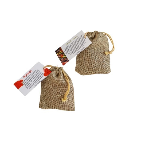 Pochon d'épices Bio en toile de jute -