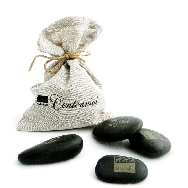 Pochon en toile bisonne de 3 galets