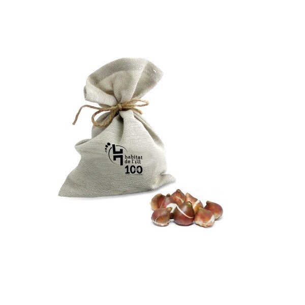 Pochon en toile bisonne de 3 galets -