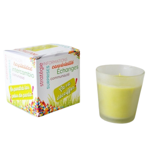 Bougie déco en boite avec fenêtre