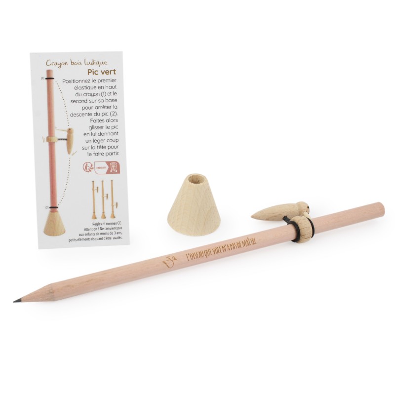 Crayon bois ludique - pic-vert - 2