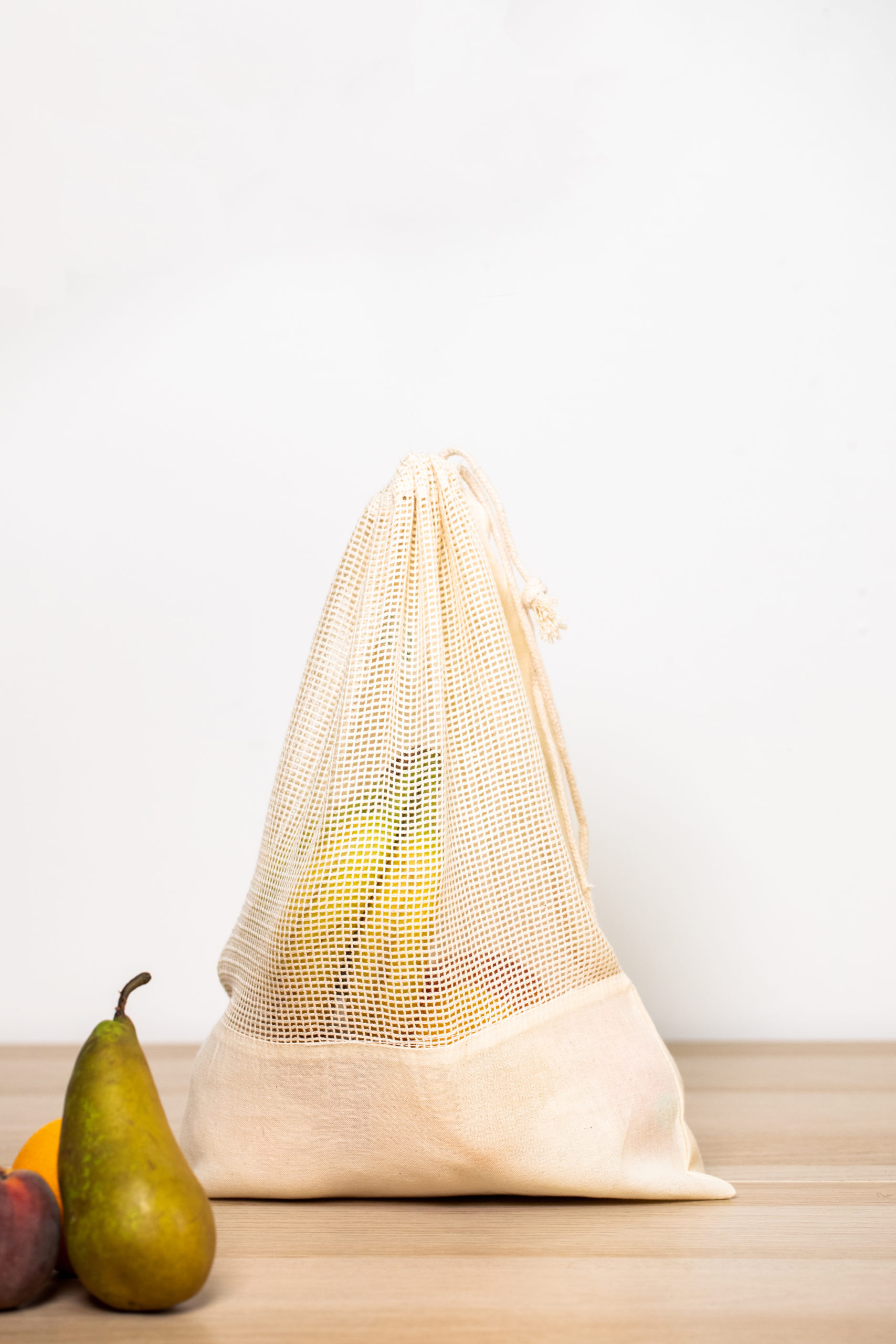 Sac filet en coton bio avec unicordelettes coulissantes (30x40 cm) - 3