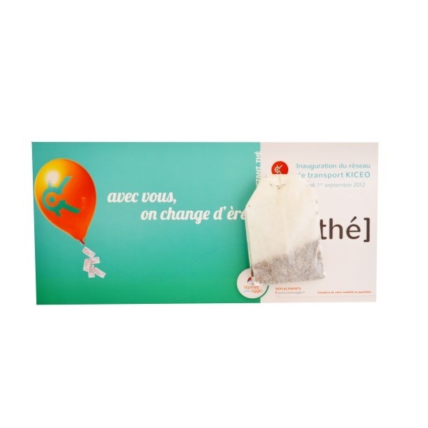 Carte avec sachet de Thé bio -
