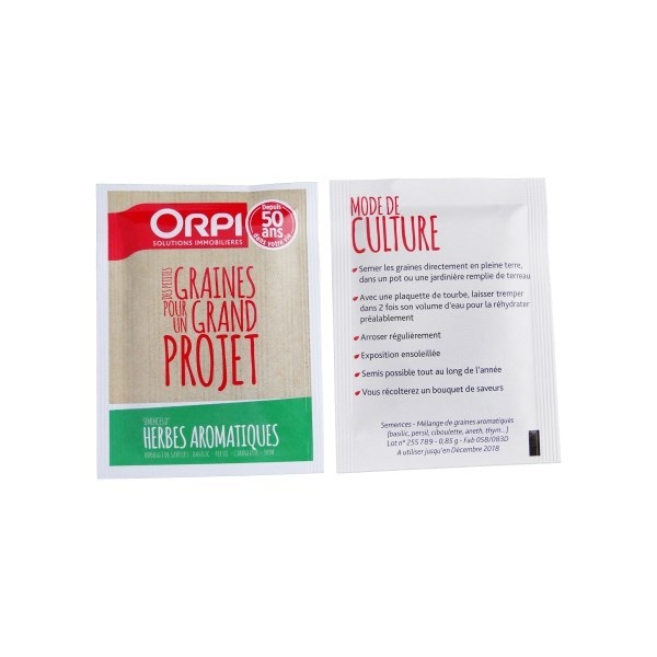 Sachet de graines 60x80 mm - 2