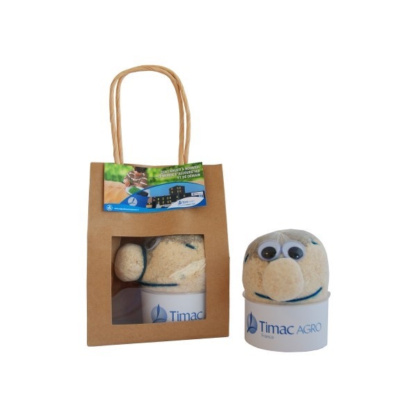 Tête en herbe - Sac Kraft