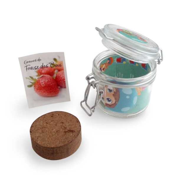 Bocal à graines en verre