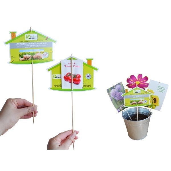 Carte de semis personnalisable sur tige