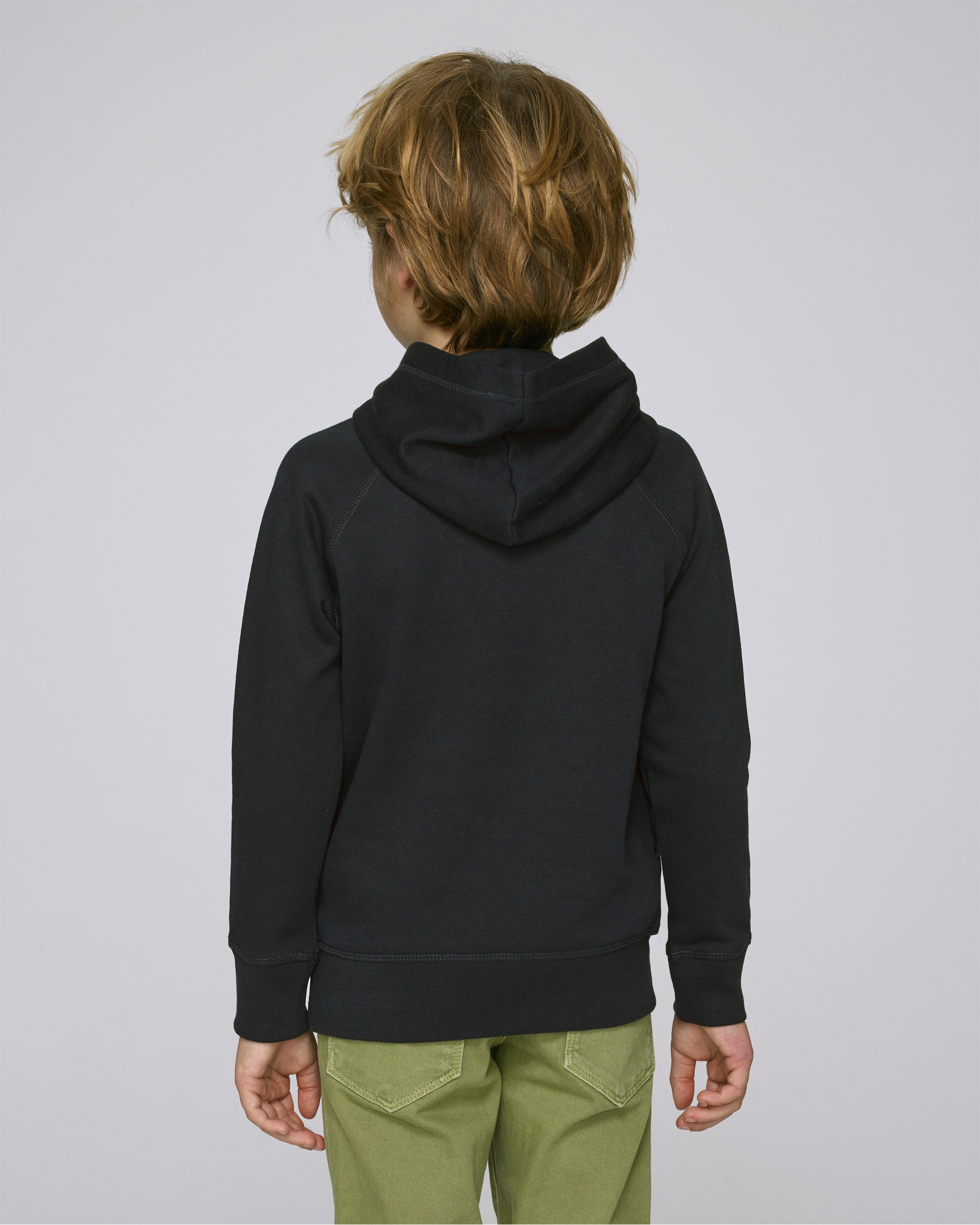 Sweat enfant coton bio à capuche, manches raglan & poches -