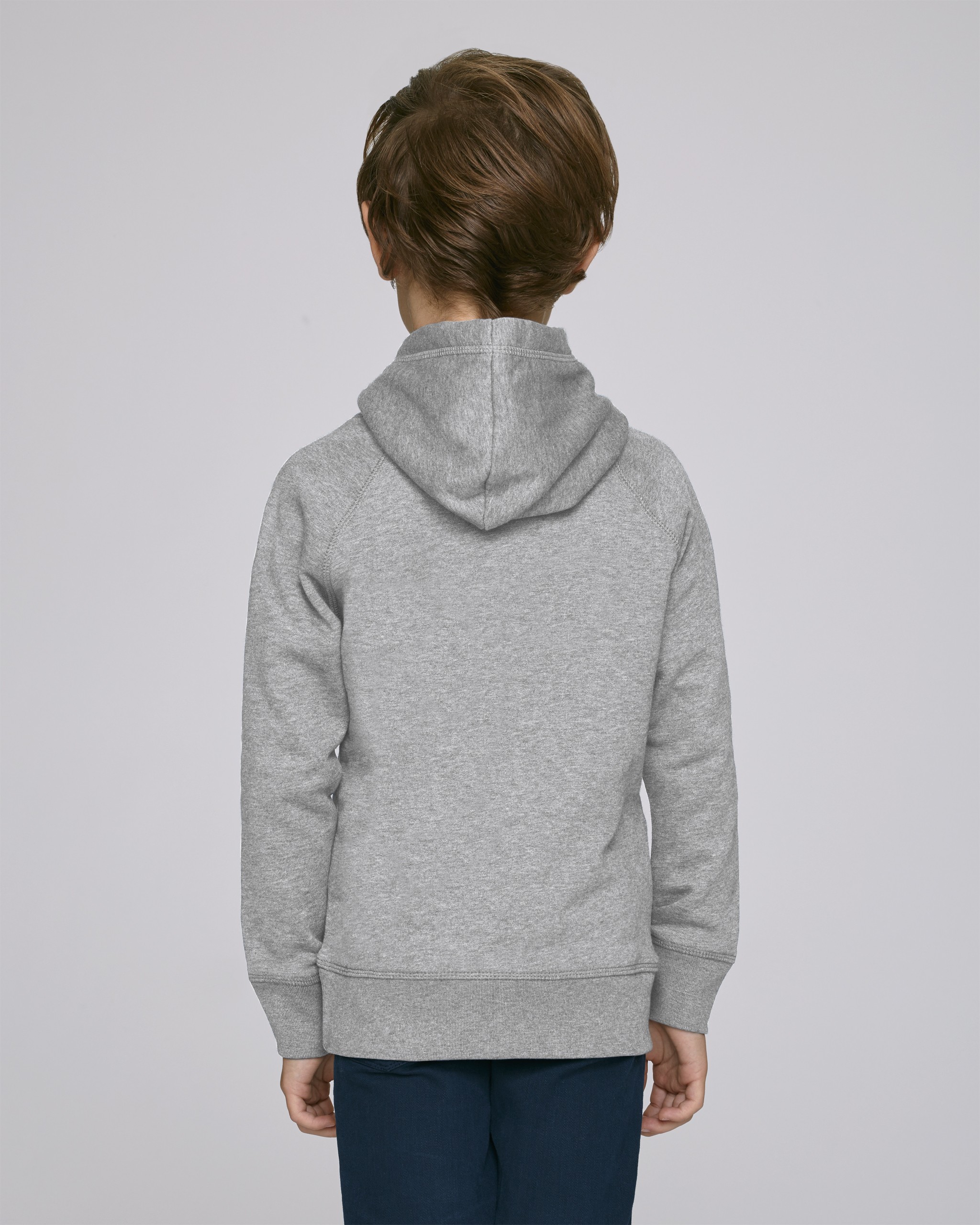 Sweat enfant coton bio à capuche, manches raglan & poches -