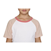 T-shirt enfant  coton bio à manches courtes contrastées -