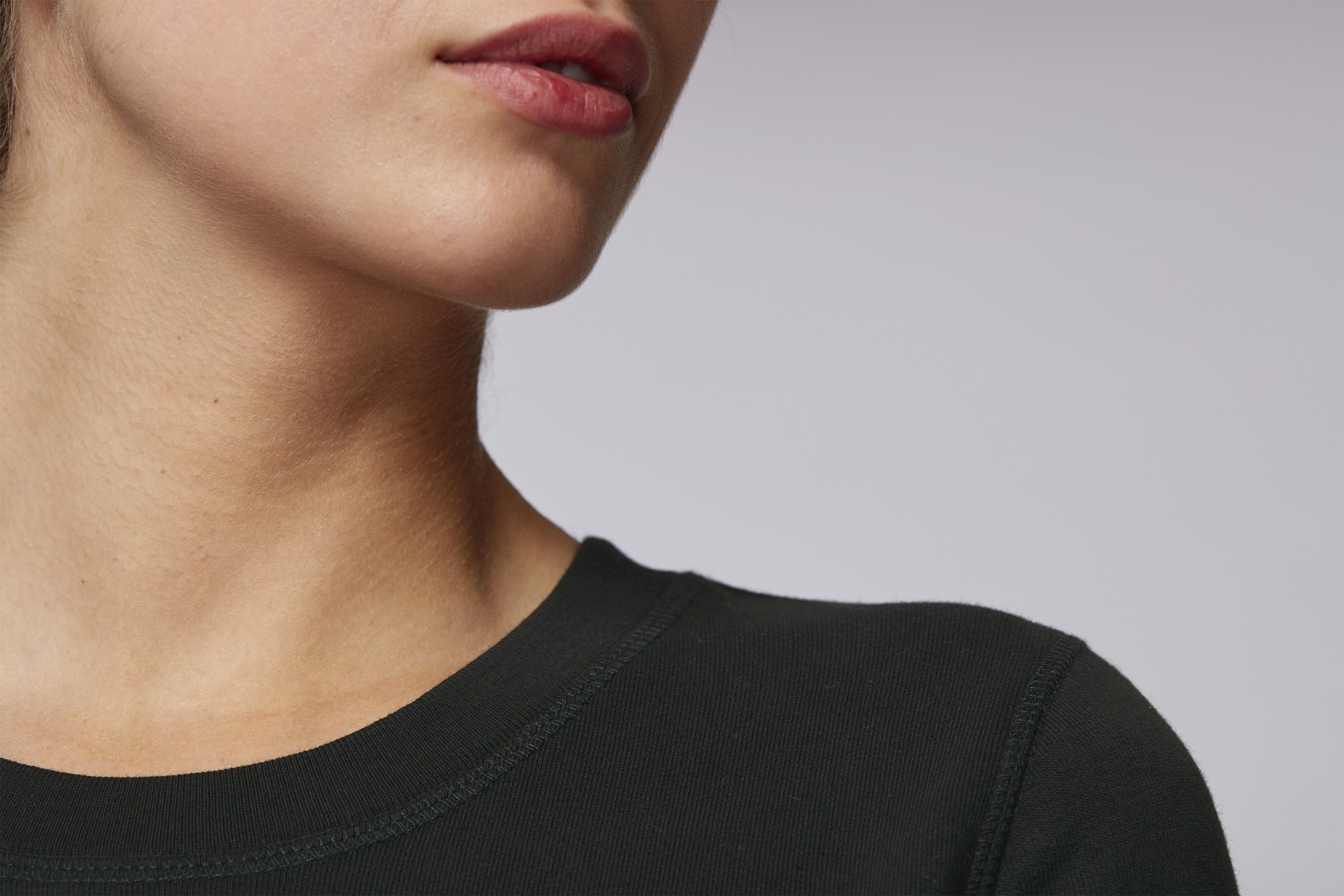 Robe sweat-shirt à col rond coton bio -