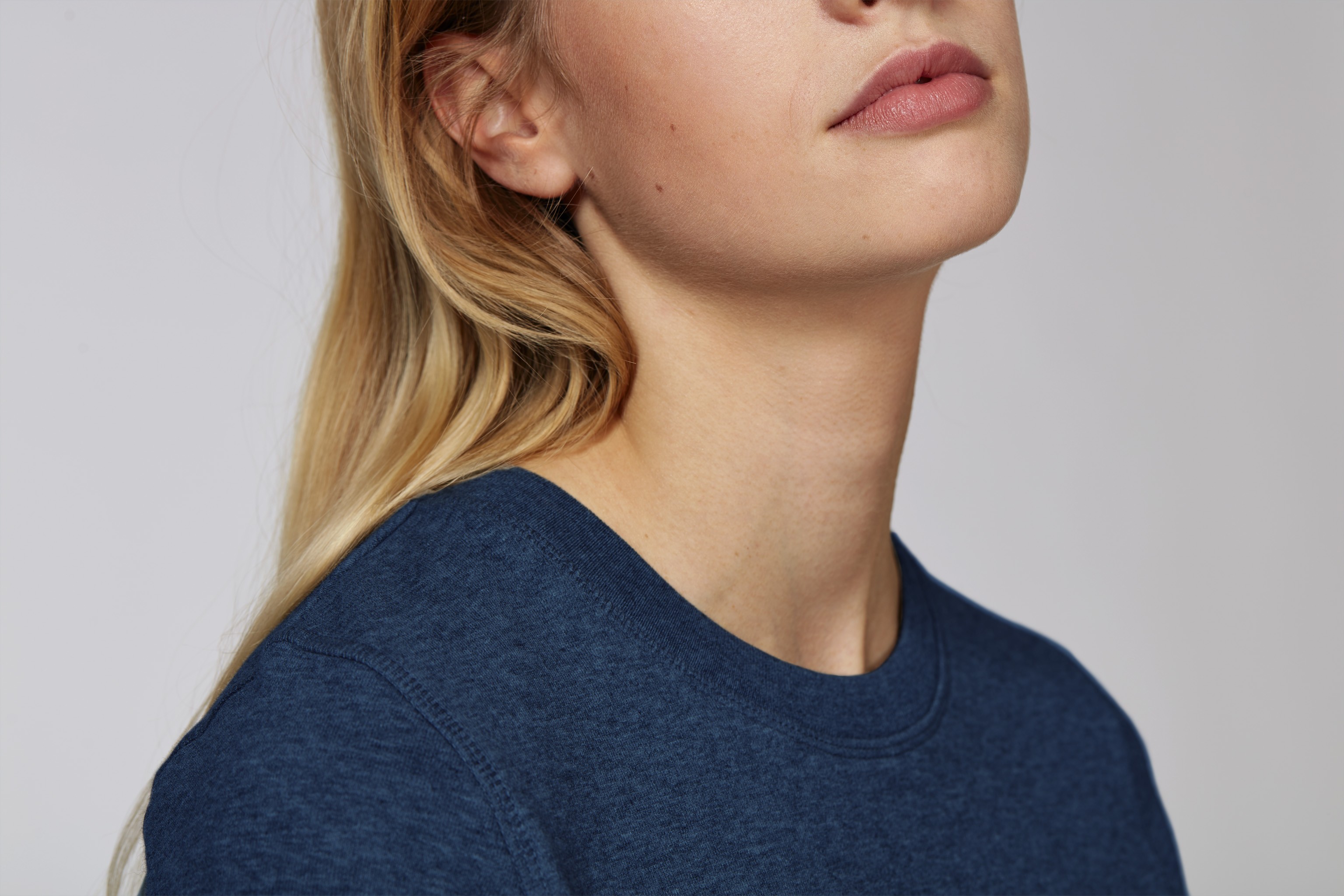 Robe sweat-shirt à col rond coton bio -