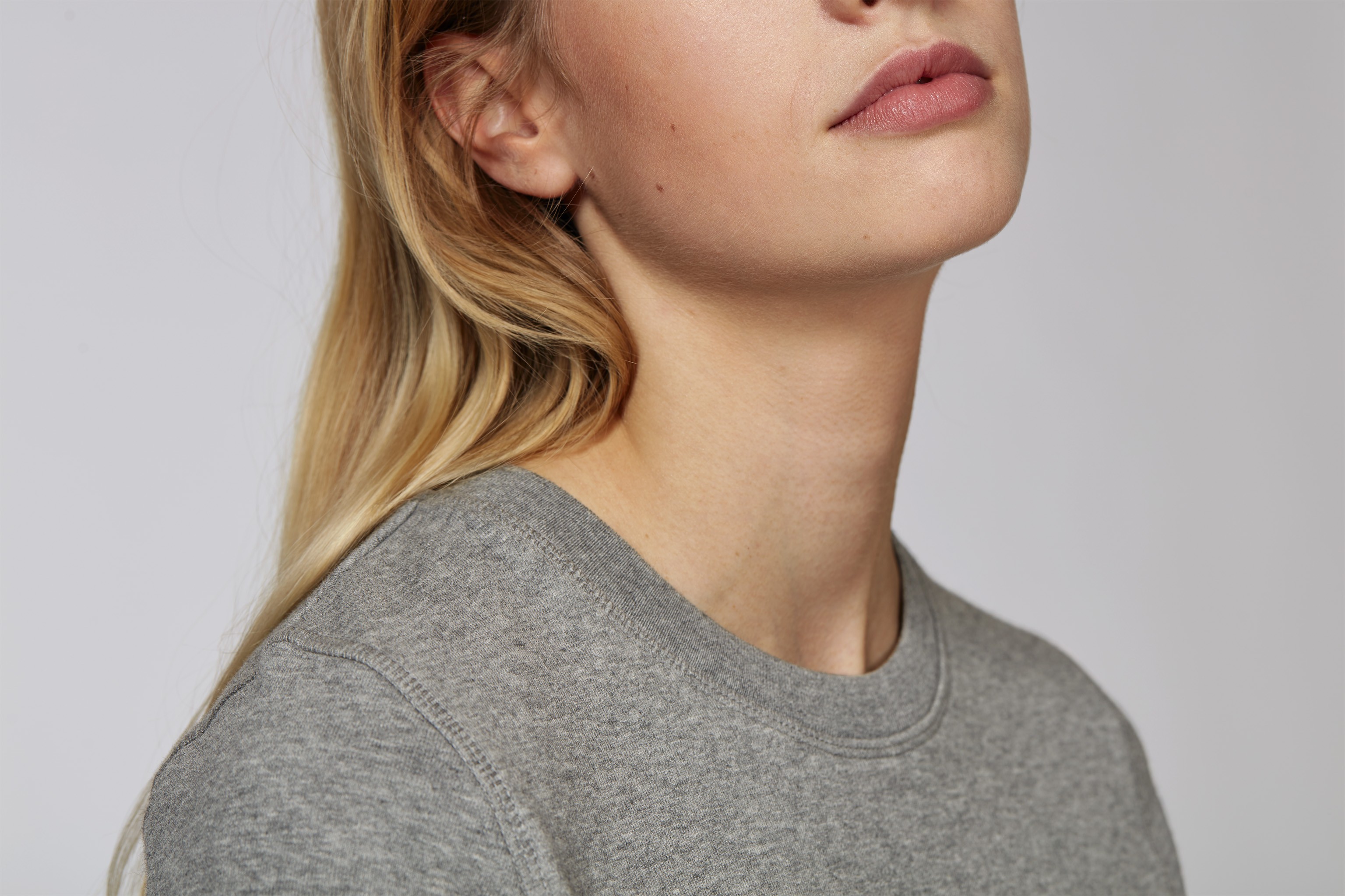 Robe sweat-shirt à col rond coton bio -