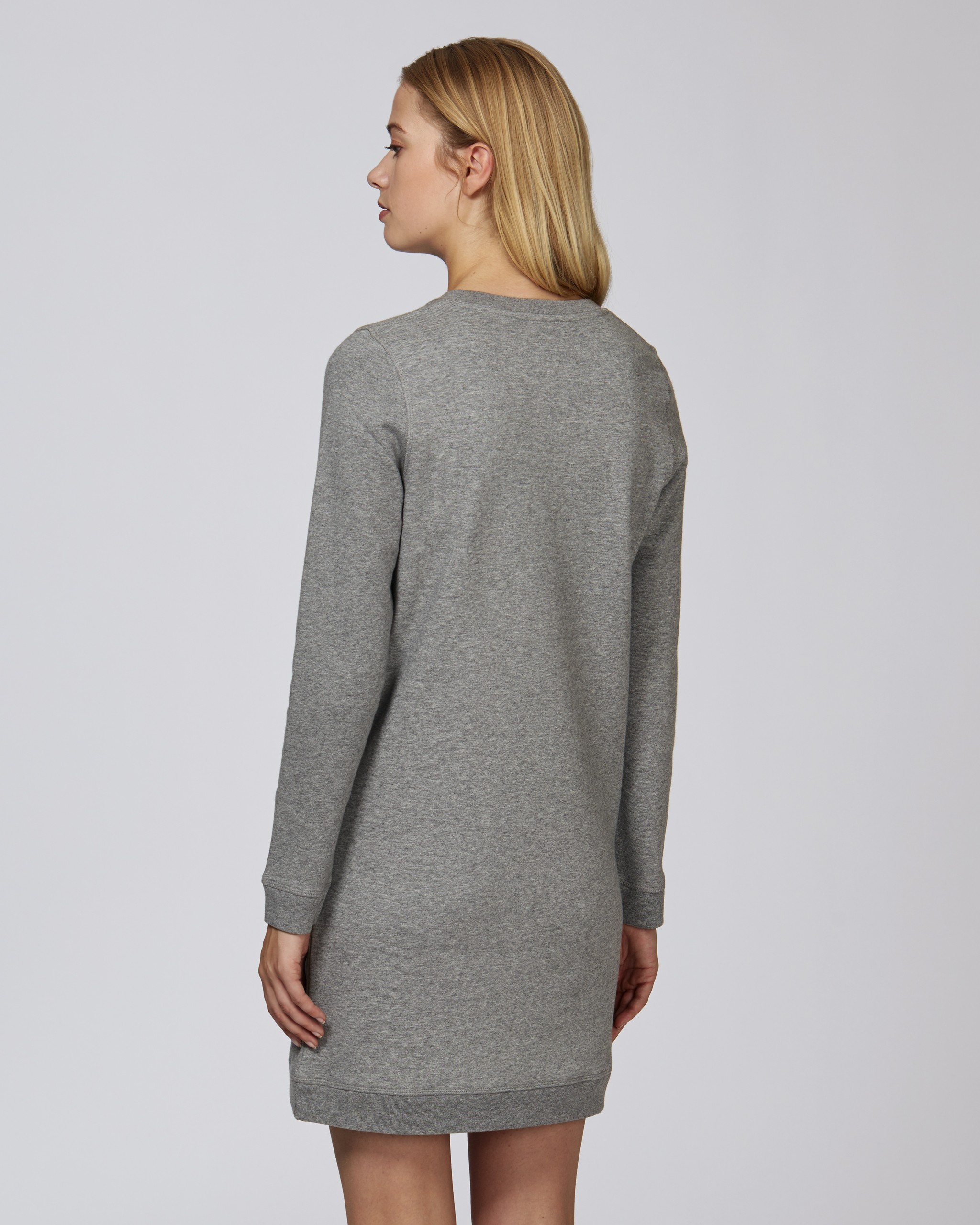 Robe sweat-shirt à col rond coton bio -