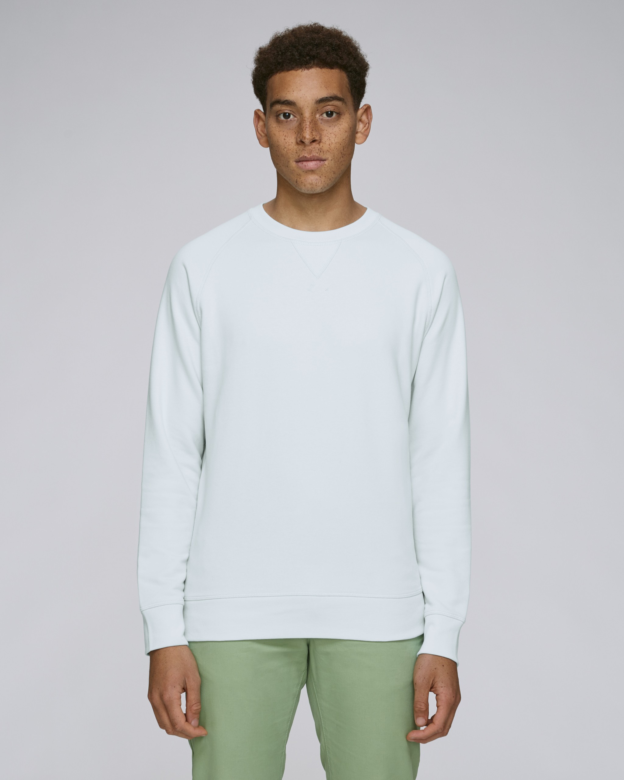 Sweat-shirt coton bio à col rond - homme