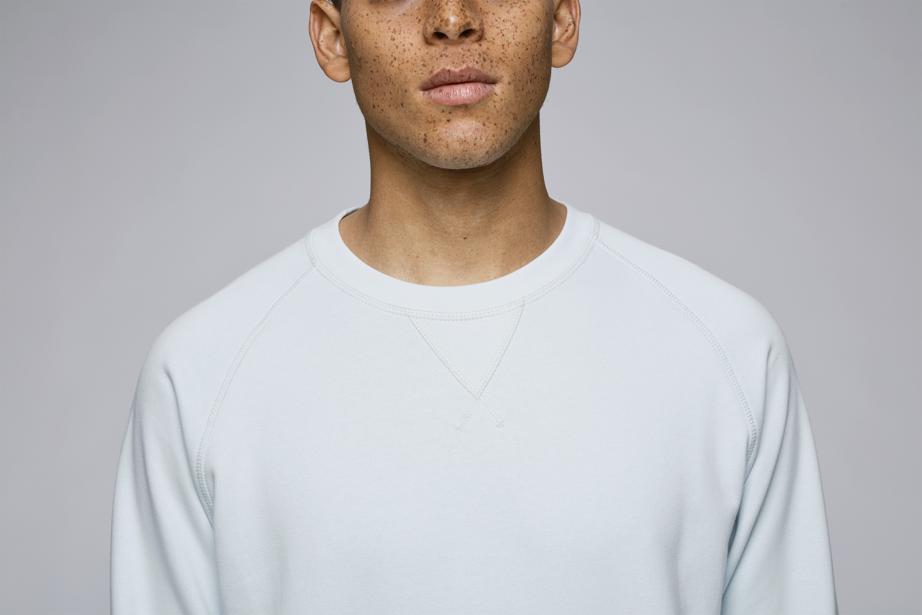 Sweat-shirt coton bio à col rond - homme -