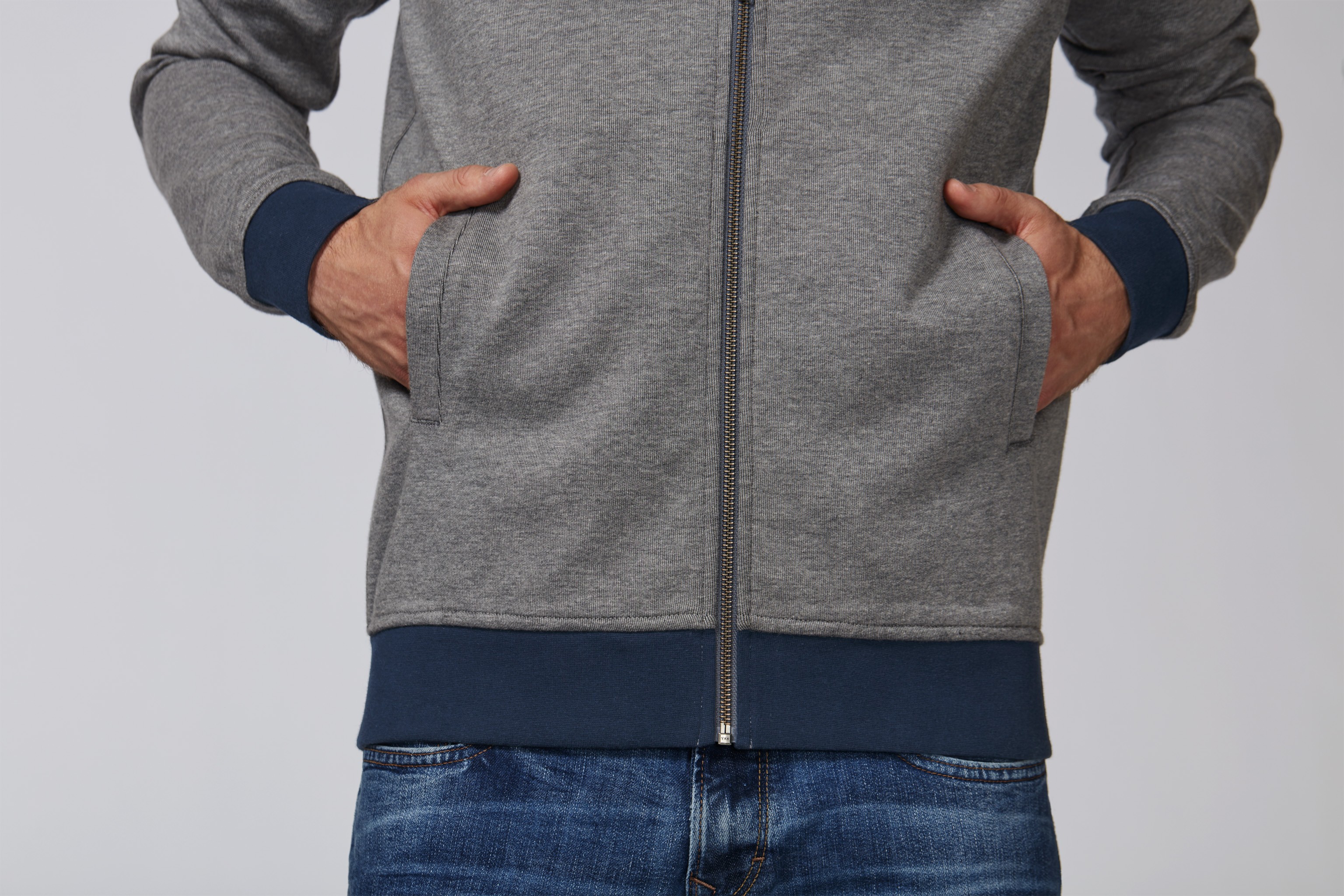 Blouson bomber coton bio avec zip et poche unisexe -