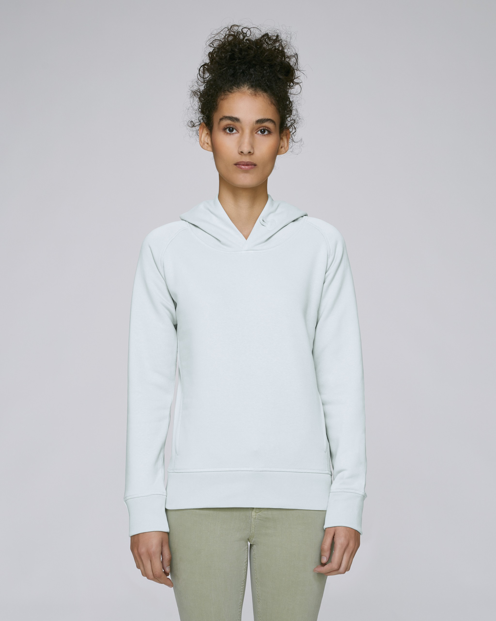 Sweat-shirt coton bio à capuche et manches raglan -