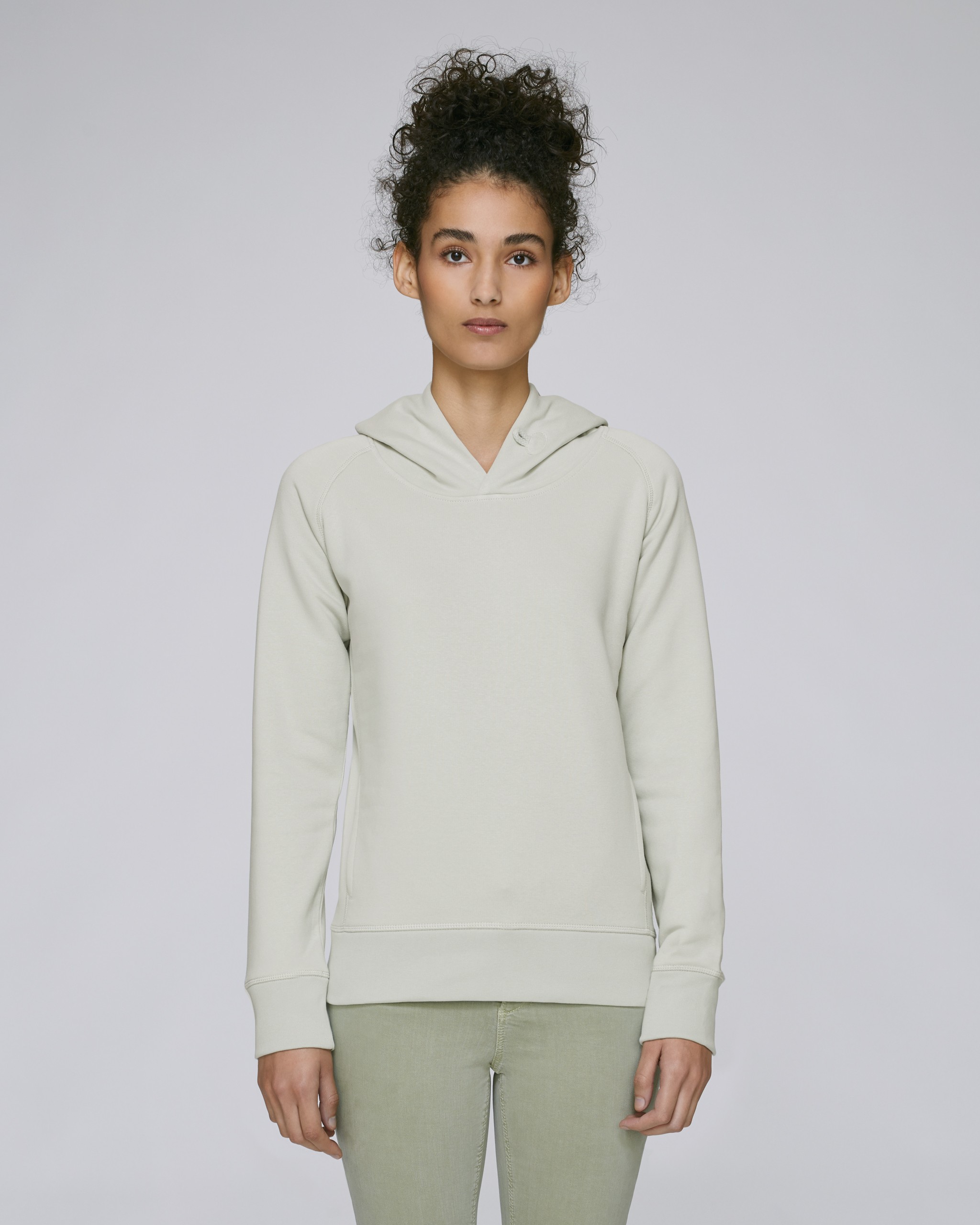 Sweat-shirt coton bio à capuche et manches raglan -