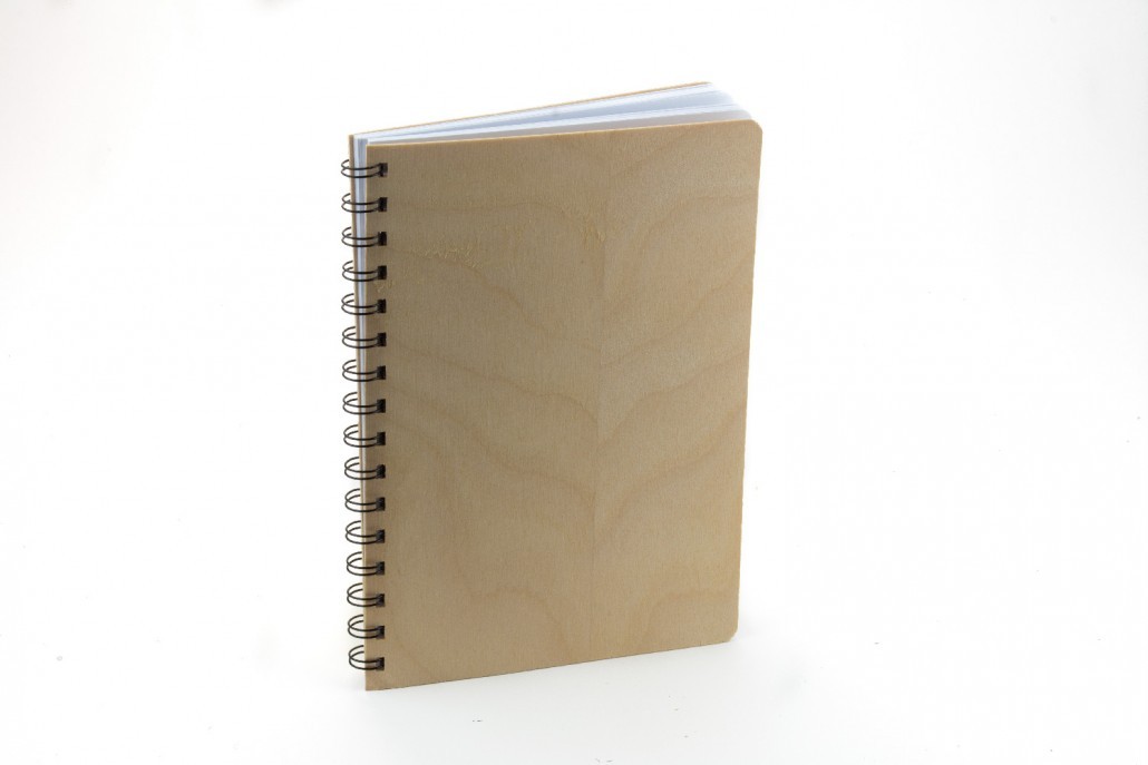 Cahier A5 à spirale en bois et papier recyclé - 1