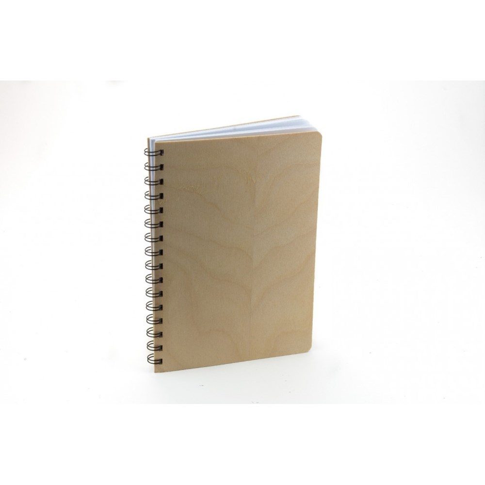 Cahier A5 à spirale en bois et papier recyclé - 1