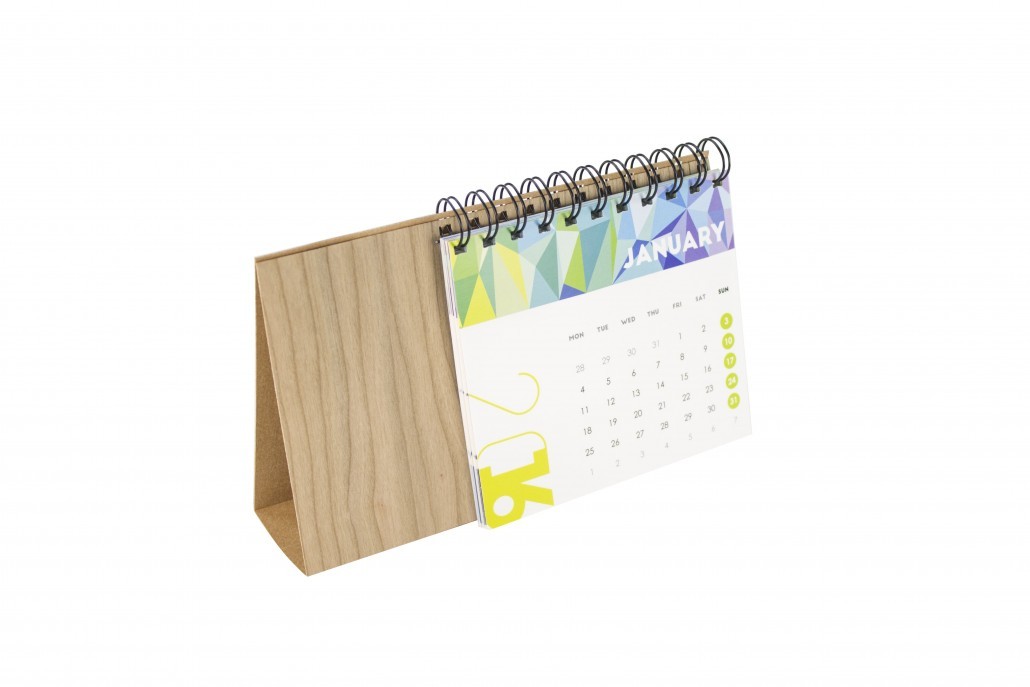 Calendrier bois et papier recyclé - Made in France