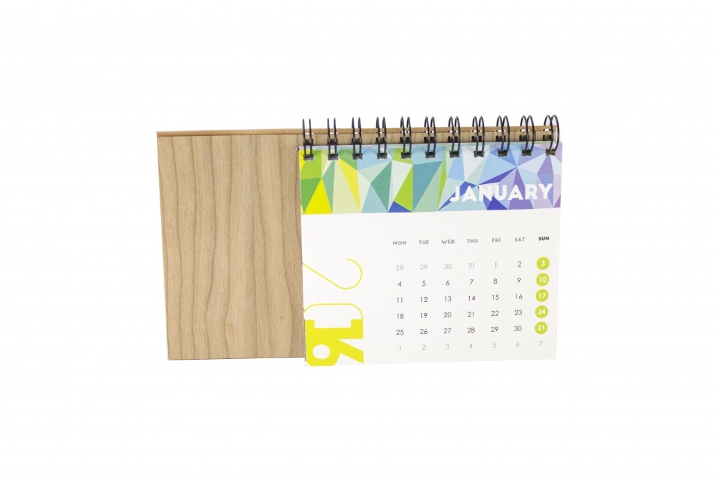 Calendrier bois et papier recyclé - Made in France -
