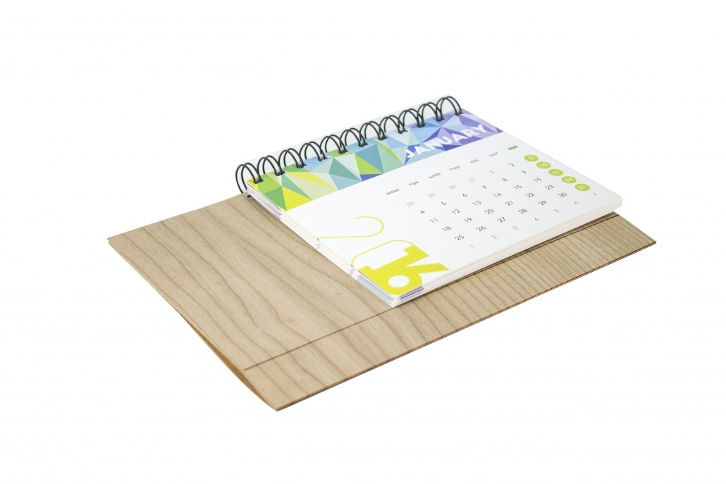 Calendrier bois et papier recyclé - Made in France -