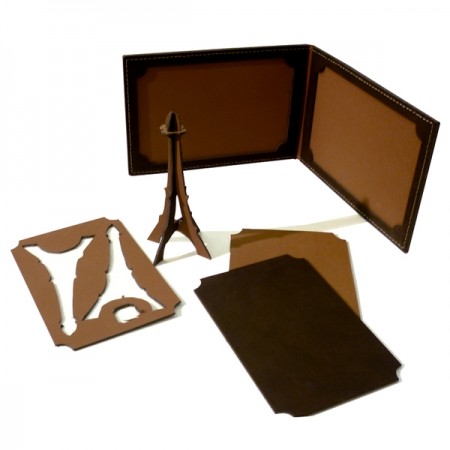 Carte Tour Eiffel en cuir recyclé - Made In France