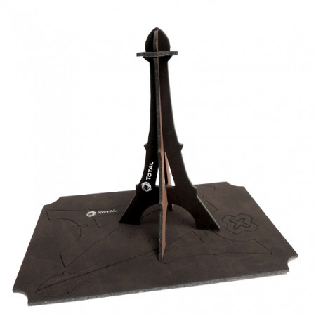 Carte Tour Eiffel en cuir recyclé - Made In France -